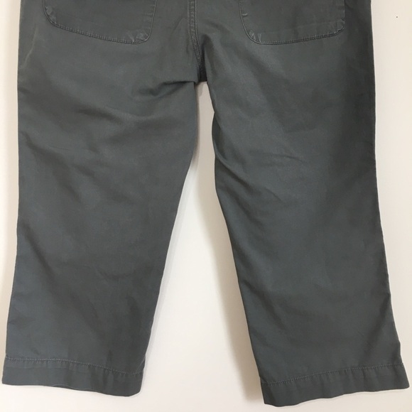 Vintage Uright Mid Rise Olive Green Cropped Straight leg Causal Capris Pants - Picture 6 of 12